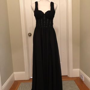 H&M Black Dress with Corset Detailing
